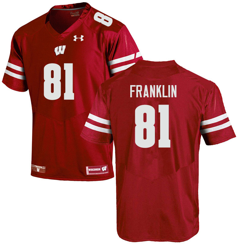 Men #81 Jaylan Franklin Wisconsin Badgers College Football Jerseys Sale-Red